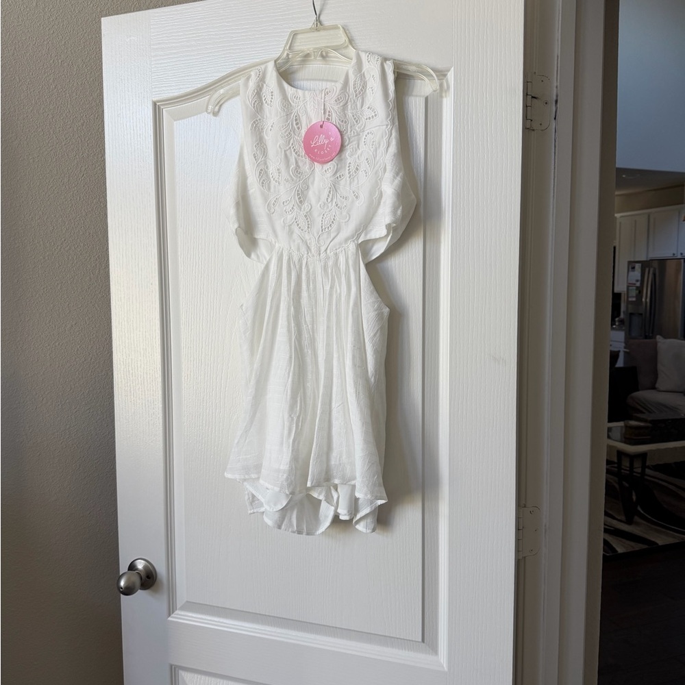 White Lace Sleeveless romper
